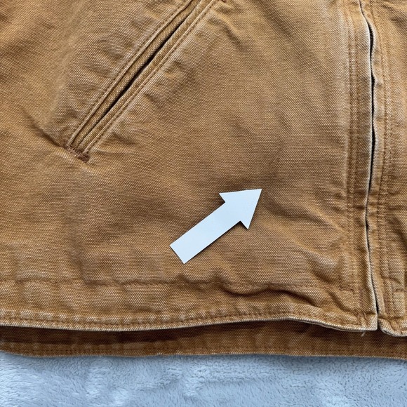 Carhartt Jacket Women Large Brown Washed Duck Loose Fit Sherpa Lined Workwear - Picture 5 of 12